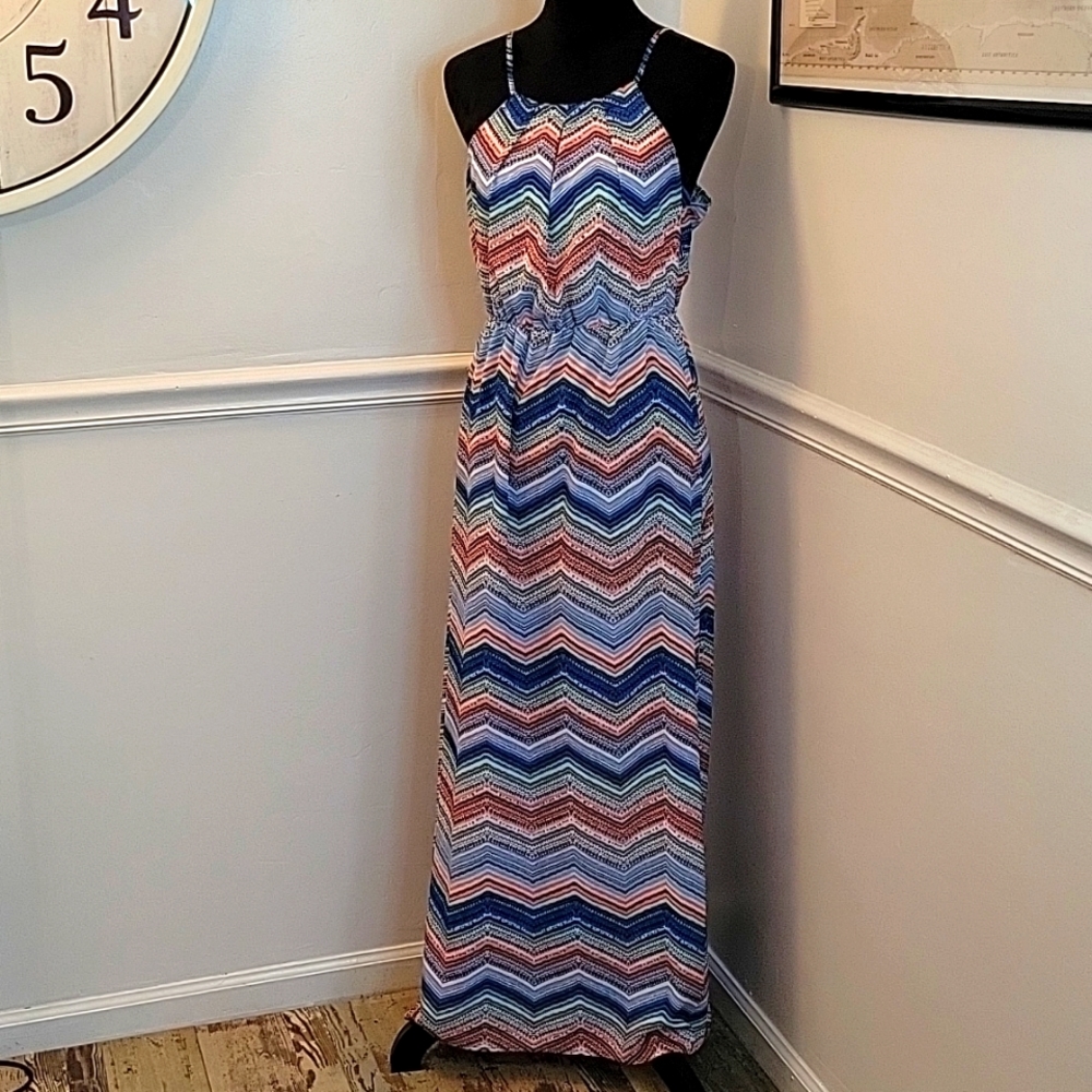 Im in love‎ with Derek Multicolored Halter Maxi Womens Size Small